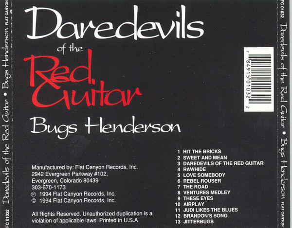 Bugs Henderson-1995-Daredevils Of The Red Guitar